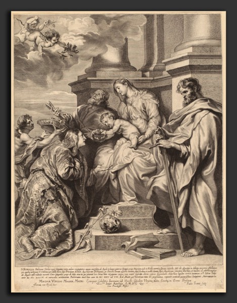 Paulus Pontius, after Sir Anthony van Dyck (Flemish, 1603 - 1658), Saint Rosalia Crowned by the