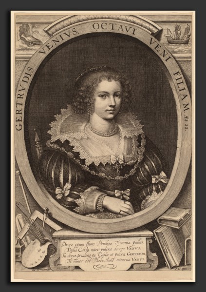 Lucas Emil Vorsterman (Flemish, 1595 - 1675), Gertrude van Veen, engraving on laid paper