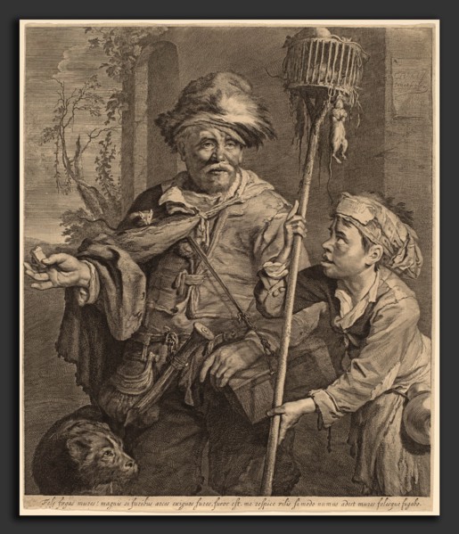 Cornelis Visscher (Dutch, 1629 - 1662), The Seller of Rat Poison, 1655, engraving and etching