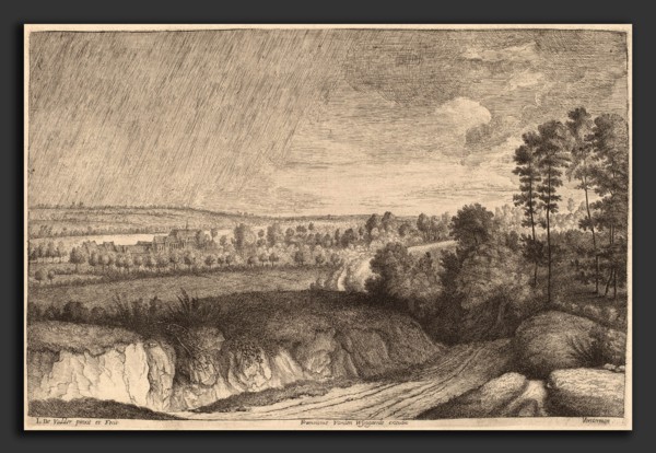 Lodewijk de Vadder (Flemish, 1605 - 1655), Rainy Landscape, etching