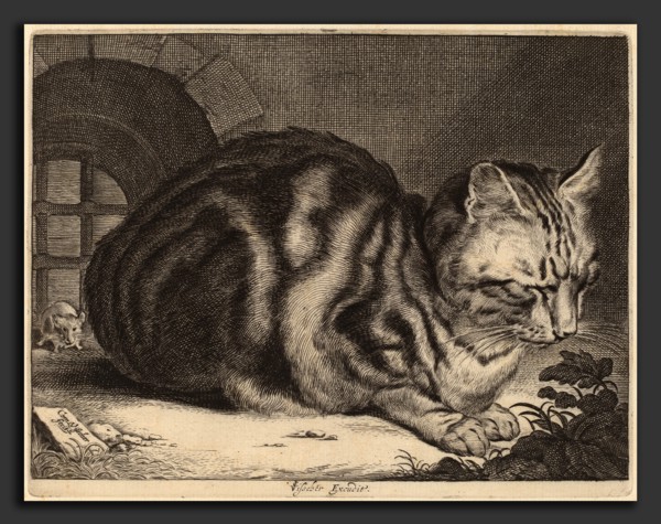 Cornelis Visscher (Dutch, 1629 - 1662), The Large Cat, c. 1657, engraving on laid paper