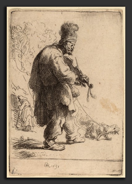 Rembrandt van Rijn (Dutch, 1606 - 1669), The Blind Fiddler, 1631, etching