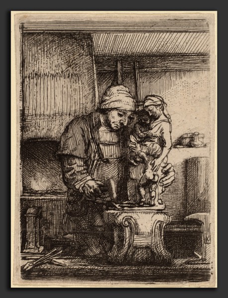 Rembrandt van Rijn (Dutch, 1606 - 1669), The Goldsmith, 1655, etching and drypoint
