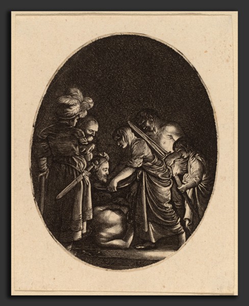 Hendrik Goudt after Adam Elsheimer (Dutch, 1585 - 1648), Beheading of Saint John the Baptist,