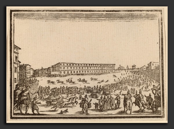 Edouard Eckman after Jacques Callot (Flemish, born c. 1600), Piazza Presso alla Porta al Prato,
