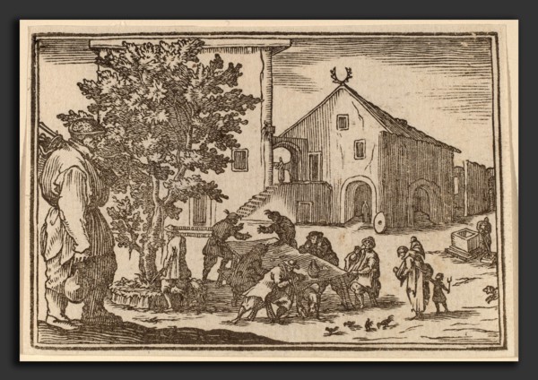 Edouard Eckman after Jacques Callot (Flemish, born c. 1600), Tavern, 1621, woodcut