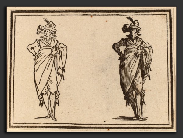 Edouard Eckman after Jacques Callot (Flemish, born c. 1600), Gentleman Viewed from the Front with