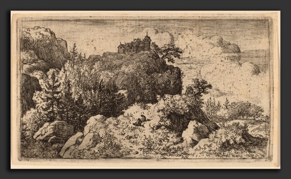 Allart van Everdingen (Dutch, 1621 - 1675), Firs in the Defile, probably c. 1645-1656, etching with
