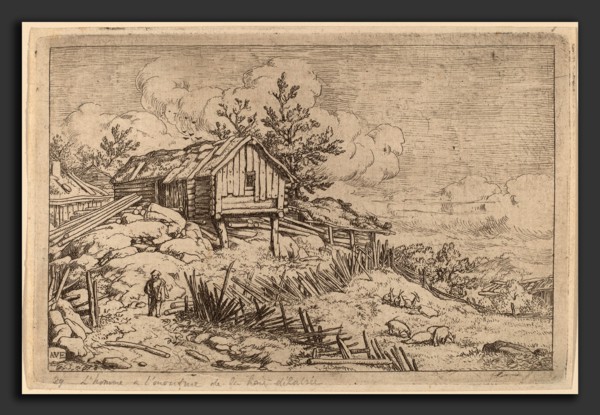 Allart van Everdingen (Dutch, 1621 - 1675), Man near Entry of a Ruinous Hedge, probably c.