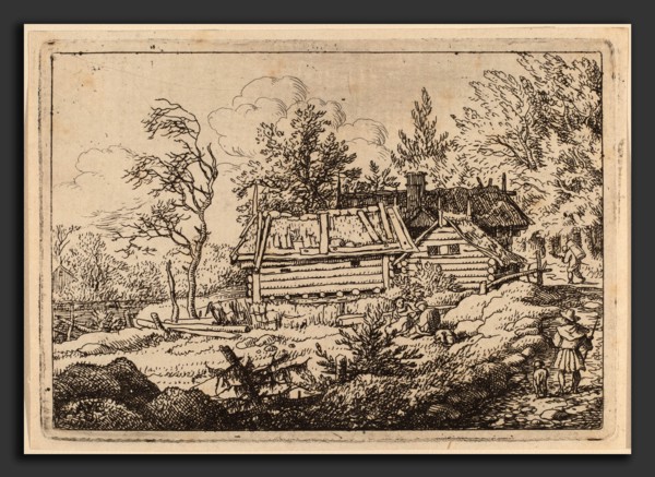 Allart van Everdingen (Dutch, 1621 - 1675), Pilgrim with a Dog, probably c. 1645-1656, etching