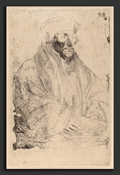 Sir Anthony van Dyck after Hans Holbein the Younger (Flemish, 1599 - 1641), Erasmus of Rotterdam,