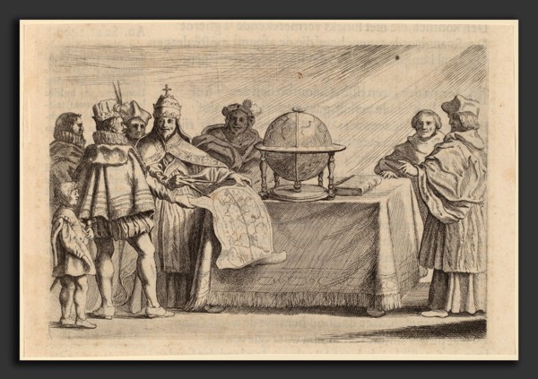 Willem Basse (Dutch, 1613 or 1614 - 1672), The Partitioning of the Globe between Spain and