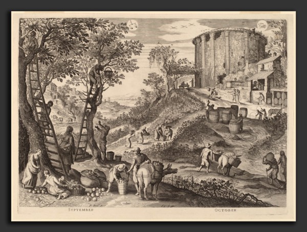 Aegidius Sadeler II after Paul Bril (Flemish, c. 1570 - 1629), September and October, 1615,
