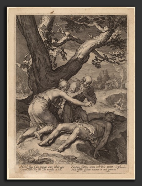 Jan Pietersz Saenredam after Abraham Bloemaert (Dutch, 1565 - 1607), Adam and Eve Lamenting over