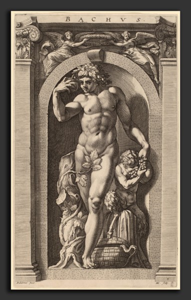 Hendrik Goltzius after Polidoro da Caravaggio (Dutch, 1558 - 1617), Bacchus, probably 1592,