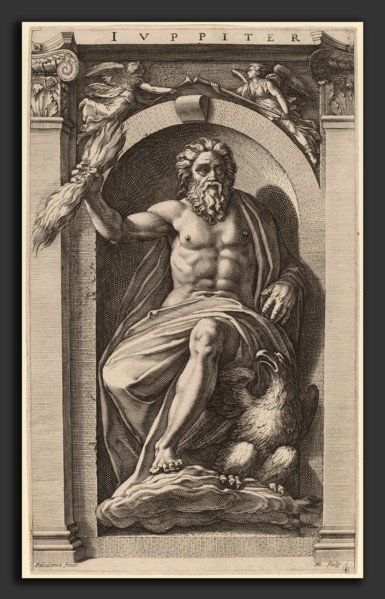 Hendrik Goltzius after Polidoro da Caravaggio (Dutch, 1558 - 1617), Jupiter, probably 1592,