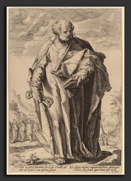 Attributed to Jacques de Gheyn II, after Hendrik Goltzius (Dutch, 1565 - 1629), Saint Peter, 1589,