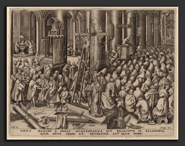 Attributed to Philip Galle after Pieter Bruegel the Elder (Flemish, 1537 - 1612), Faith, published