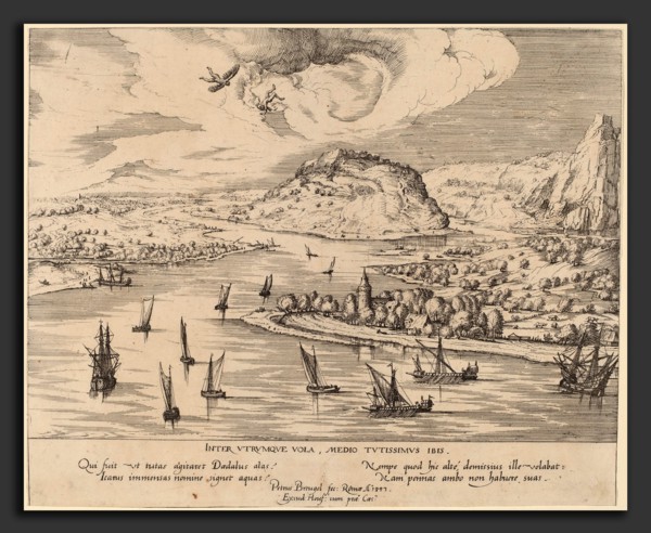 Simon Novellanus after Pieter Bruegel the Elder (German, active c. 1560-1590), River Landscape with