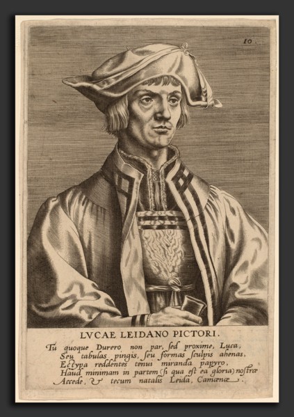 Hieronymus Wierix (Flemish, c. 1553 - 1619), Lucas van Leyden, engraving on laid paper