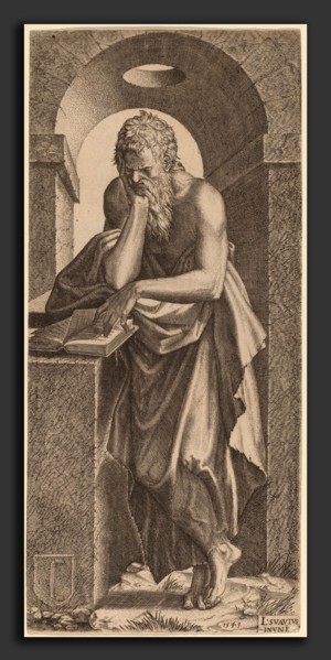 Lambert Suavius (Flemish, c. 1510 - 1567), Saint Simon, 1545, engraving on laid paper