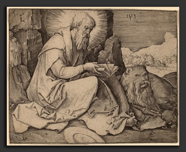 Lucas van Leyden (Netherlandish, 1489-1494 - 1533), Saint Jerome in a Landscape, 1513, engraving