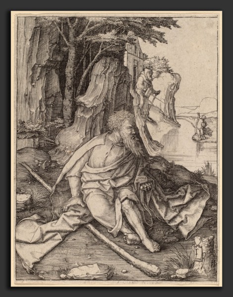 Lucas van Leyden (Netherlandish, 1489-1494 - 1533), Saint Christopher at the Border of a River, c.