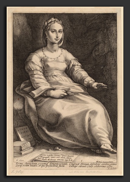 Hendrik Goltzius (Dutch, 1558 - 1617), Calliope, 1592, engraving