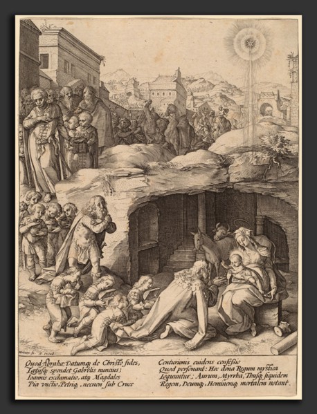 Hendrik Goltzius (Dutch, 1558 - 1617), The Adoration of the Magi, c. 1586, engraving