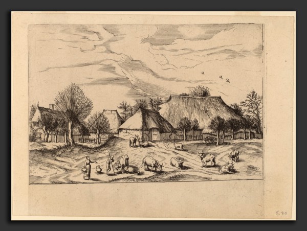Johannes and Lucas van Doetechum after Master of the Small Landscapes (Dutch, died 1605), Farms,