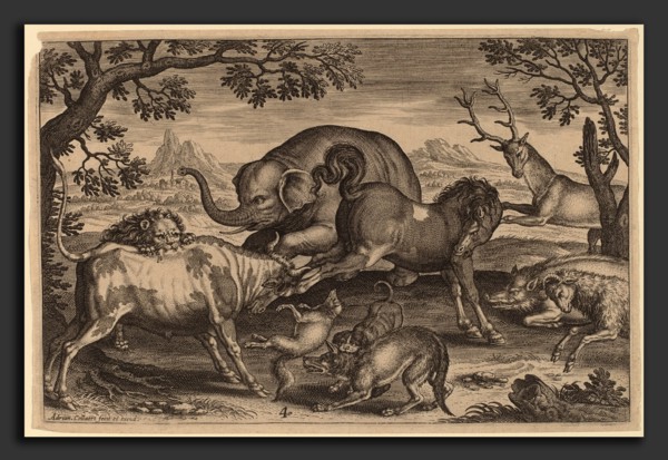 Adriaen Collaert (Flemish, c. 1560 - 1618), Animalium Quadrupedum, engraving