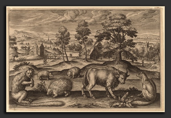 Adriaen Collaert (Flemish, c. 1560 - 1618), Animalium Quadrupedum, engraving
