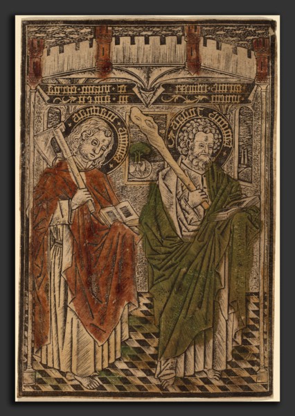 Attributed to Master d (Netherlandish, active c. 1450-1465), Saint Matthias and Saint Jude with