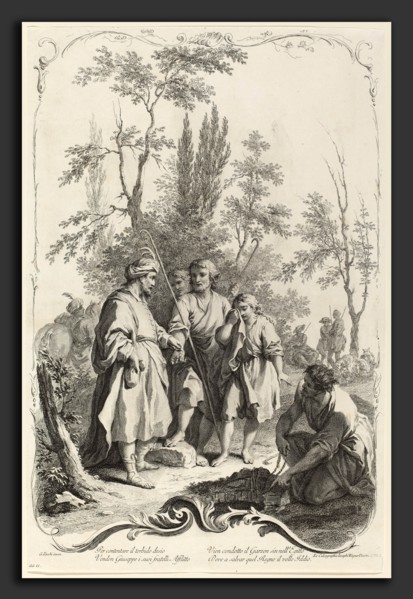 Joseph Wagner (publisher) after Giuseppe Zocchi (German, 1706 - 1780), Joseph and His Brothers, c.