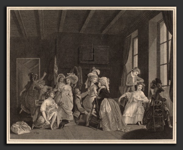 Salvatore Tresca after Nicolas Lavreince (Italian, probably 1750 - 1815), The Preparations for the