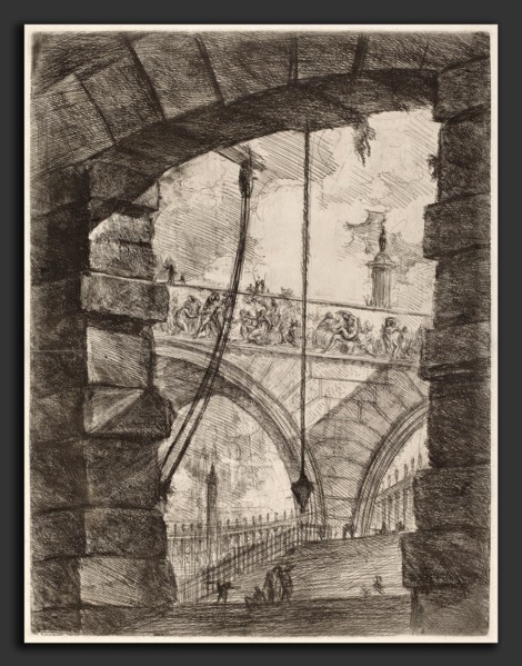 Giovanni Battista Piranesi (Italian, 1720 - 1778), The Grand Piazza, published 1750-1758, etching,