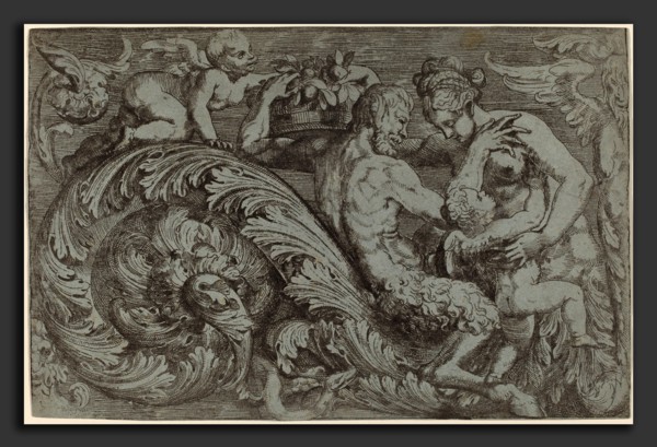Angelo Falconetto (Italian, active c. 1555-1567), Decorative Panel with Mythological Figures,