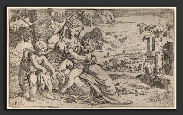 Orazio Farinati after Paolo Farinati (Italian, 1559 - after 1616), Madonna and Child with John the