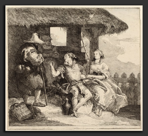 Giovanni Domenico Tiepolo (Italian, 1727 - 1804), The Marriage of Angelica and Medoro, etching on