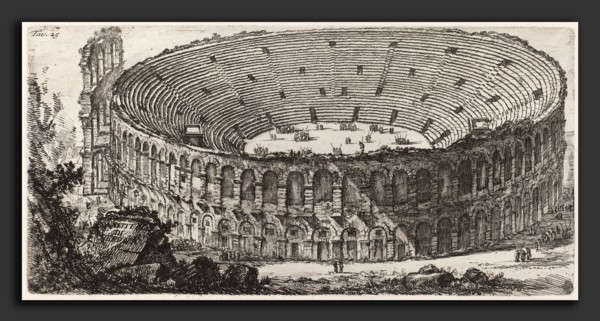 Giovanni Battista Piranesi (Italian, 1720 - 1778), Anfiteatro di Verona, 1748, etching on laid