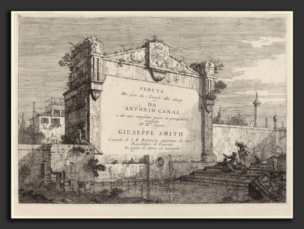 Canaletto (Italian, 1697 - 1768), Title Plate, c. 1735-1746, etching