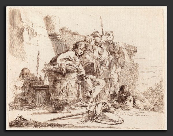 Giovanni Battista Tiepolo (Italian, 1696 - 1770), Seated Youth Leaning against an Urn, 1740-1743,