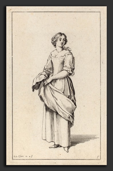 Jacques Sébastien Le Clerc, Figures Ã  la mode, French, c. 1734 - 1785, 1685, etching on laid paper