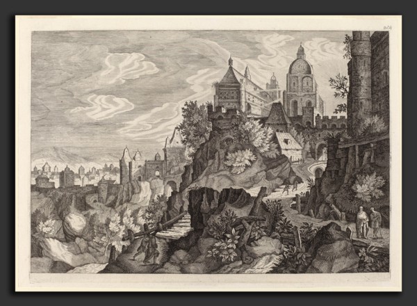 Aegidius Sadeler II after Pieter Stevens, Rocky Landscape in Bohemia, Flemish, c. 1570 - 1629,
