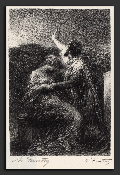 Henri Fantin-Latour, Le Mage Balthazar et Fatime, French, 1836 - 1904, lithograph