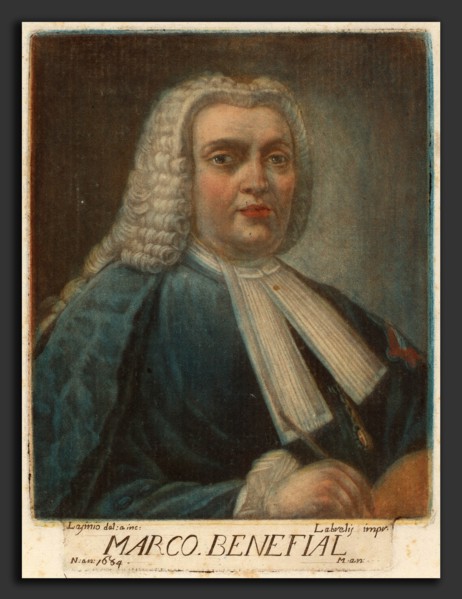 Carlo Lasinio (Italian, 1759 - 1838), Marco Benefial, color mezzotint