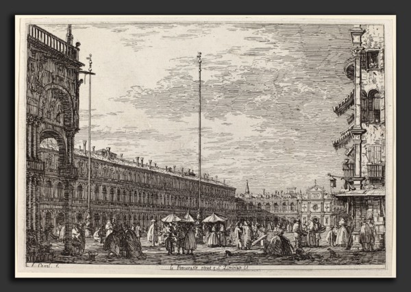 Canaletto (Italian, 1697 - 1768), Le Procuratie niove e S. Ziminian V., c. 1735-1746, etching