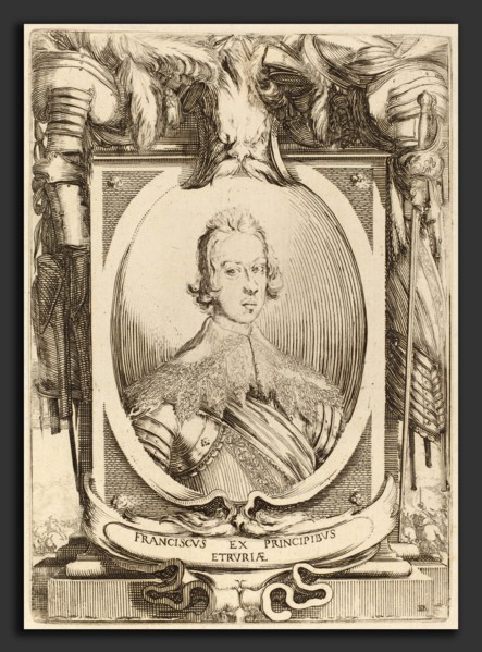 Stefano Della Bella (Italian, 1610 - 1664), Francesco de Medici, Prince of Tuscany, etching on laid