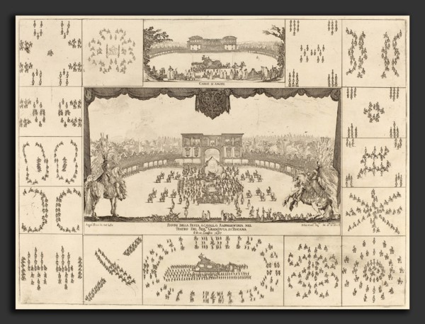 Stefano Della Bella (Italian, 1610 - 1664), Tournament Executed in Florence for the Marriage of