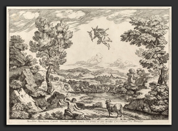 Crescenzio Onofri (Italian, probably 1632 - 1712 or after), Balthus Turned to Stone, 1696, etching